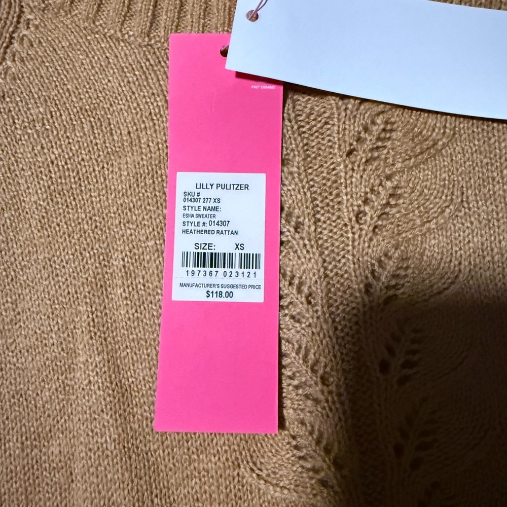 Lilly Pulitzer Camel Crew Neck Sweater - Picture 3 of 3